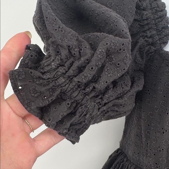 Selkie Black Beach Day Puff Sleeve Dress - Picture 8 of 10